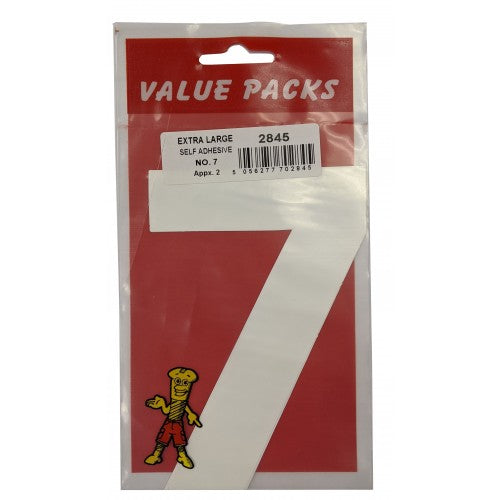 FAST PAK VALUE 2845 NUMBER (7) EXTRA LARGE SELF ADHESIVE NUMBERS 2 PCS PER PACK. FP2845 \\\KD02205