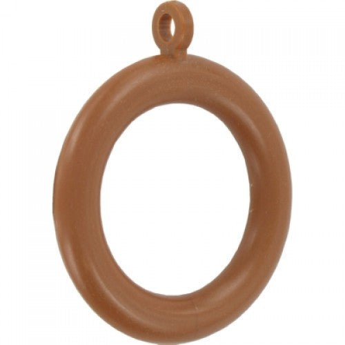 FAST PAK VALUE 6869 CURTAIN POLE RINGS 56MM MEDIUM WOOD 6 PER PACK. FP6869 \\\KD02401