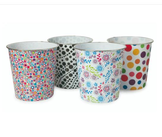 BLUE CANYON PLASTIC PATTERN BINS ASSORTED ROUND. BA3308 \\\KD02480