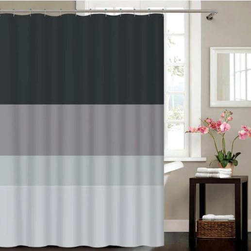 BLUE CANYON GRAFENE POLYESTER SHOWER CURTAIN. SC168 \\\KD02498