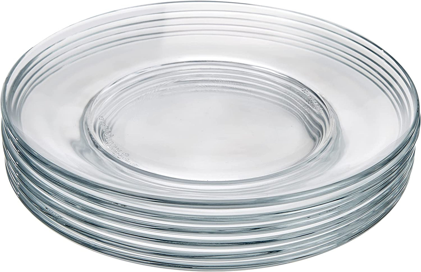 PACK OF 6 DURALEX LYS CLEAR DESSERT PLATE 19 CM (7 1/2) 19CM. 3008AF06D111 \\\KD02524