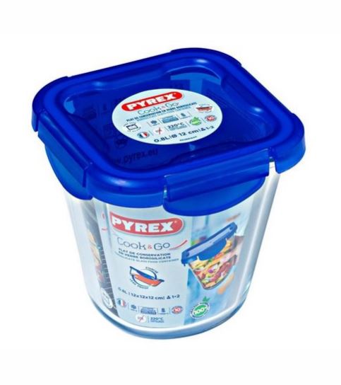 PYREX COOK & GO SNACK POT  12X12X12 800ML. 289PG00 \\\KD02542