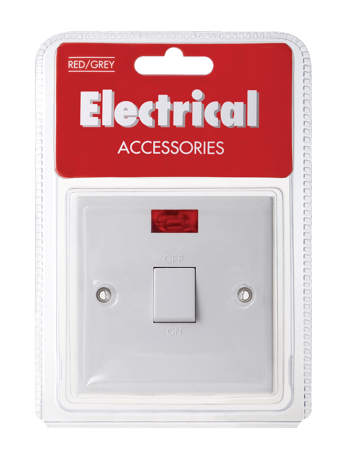RED GREY B07P 20A DP SWITCH W/NEON IN CLAMSHELL. B07P \\\KD02660