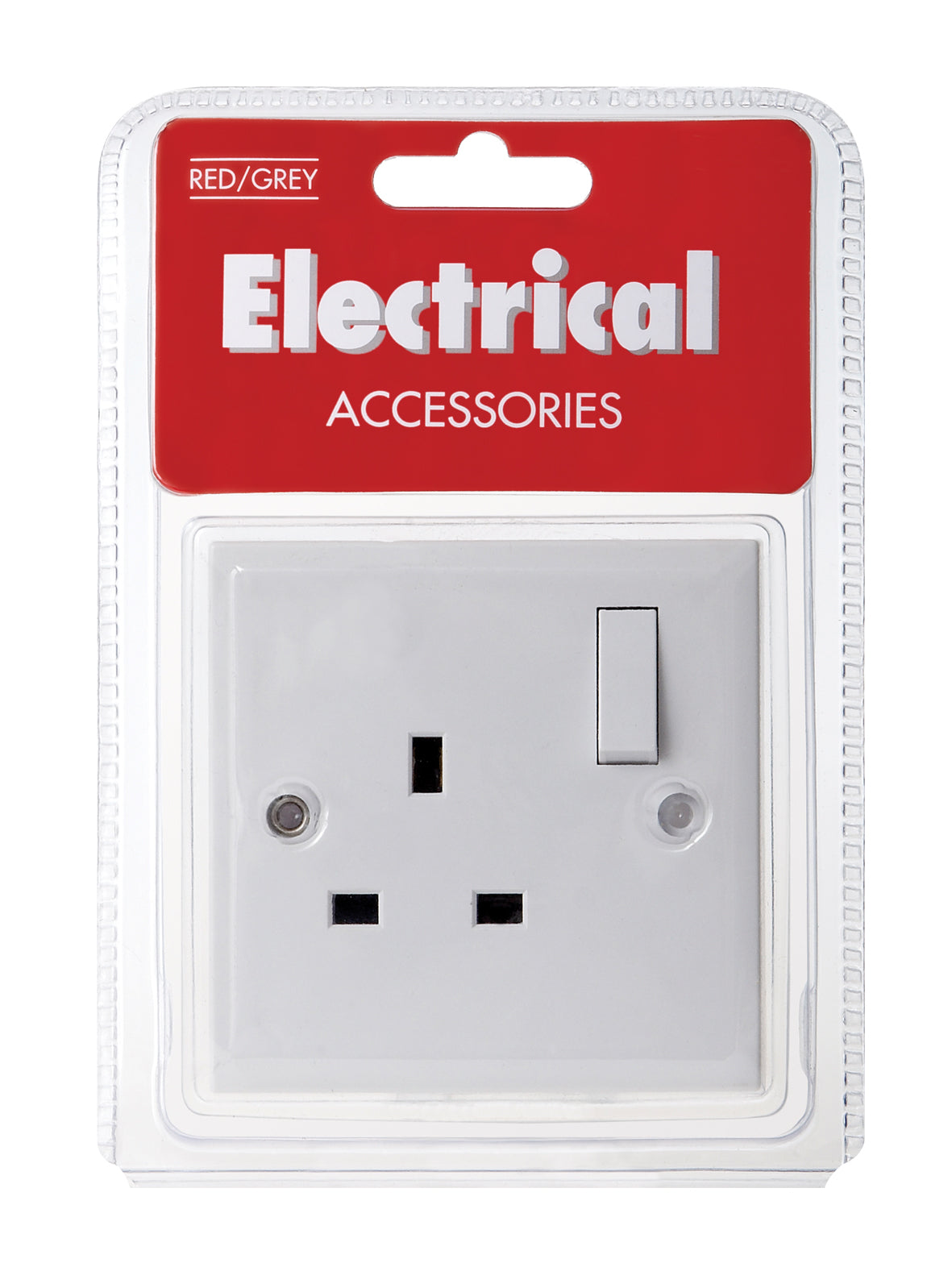 RED GREY B10P WHITE SINGLE / 1 GANG 13AMP SOCKET. B10P \\\KD02661