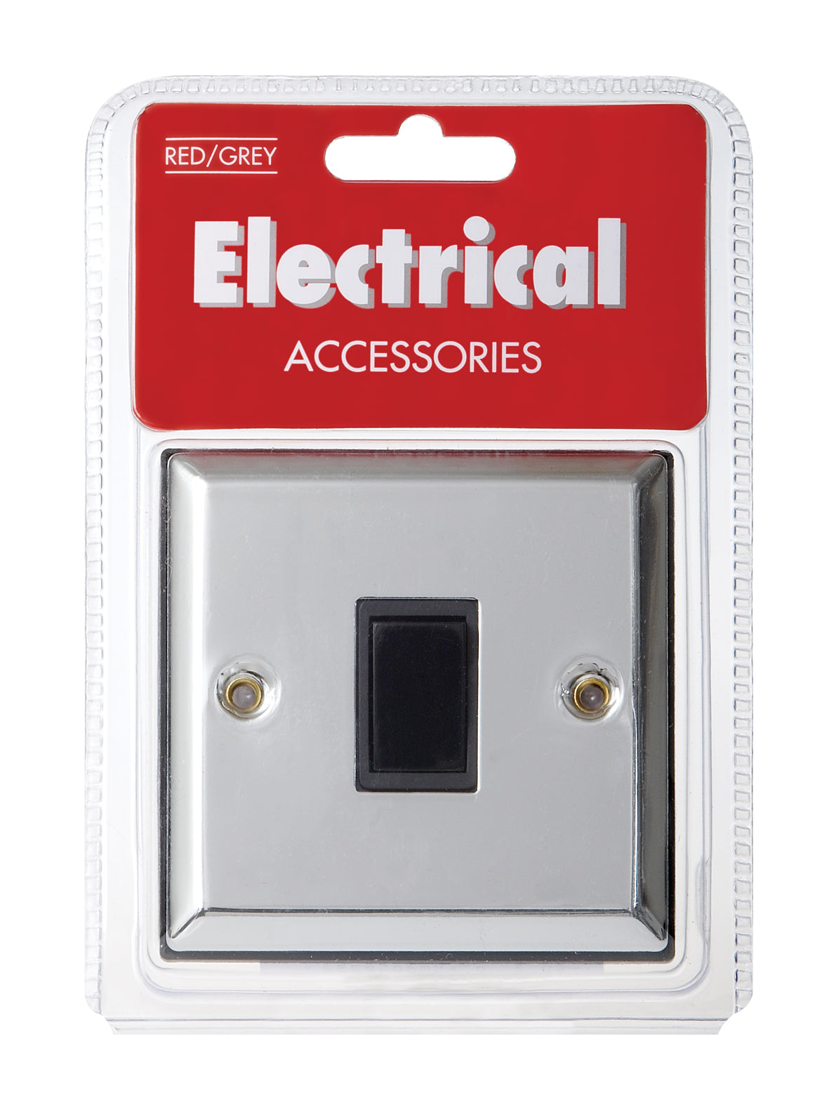 RED GREY CR52P CHROME SINGLE / 1 GANG 2 WAY SWITCH. CR52P \\\KD02684