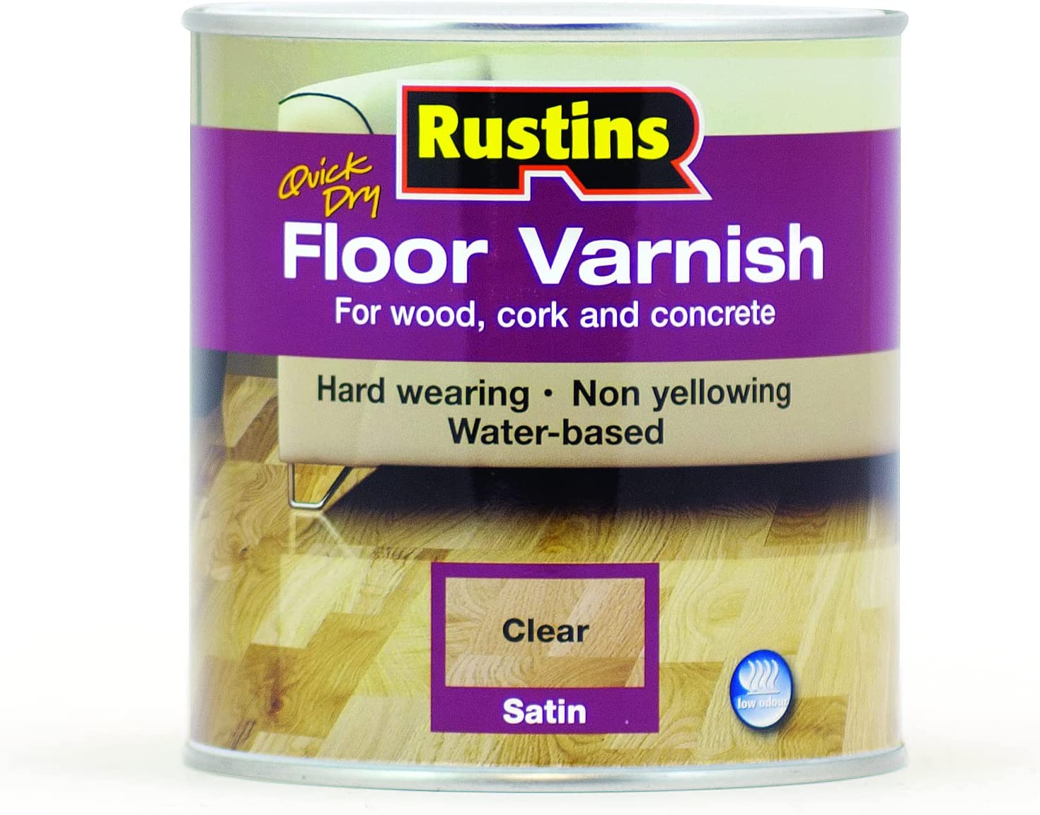 RUSTINS FLOOR VARNISH SATIN 1 LITRE. AFCS1000 \\\KD02705