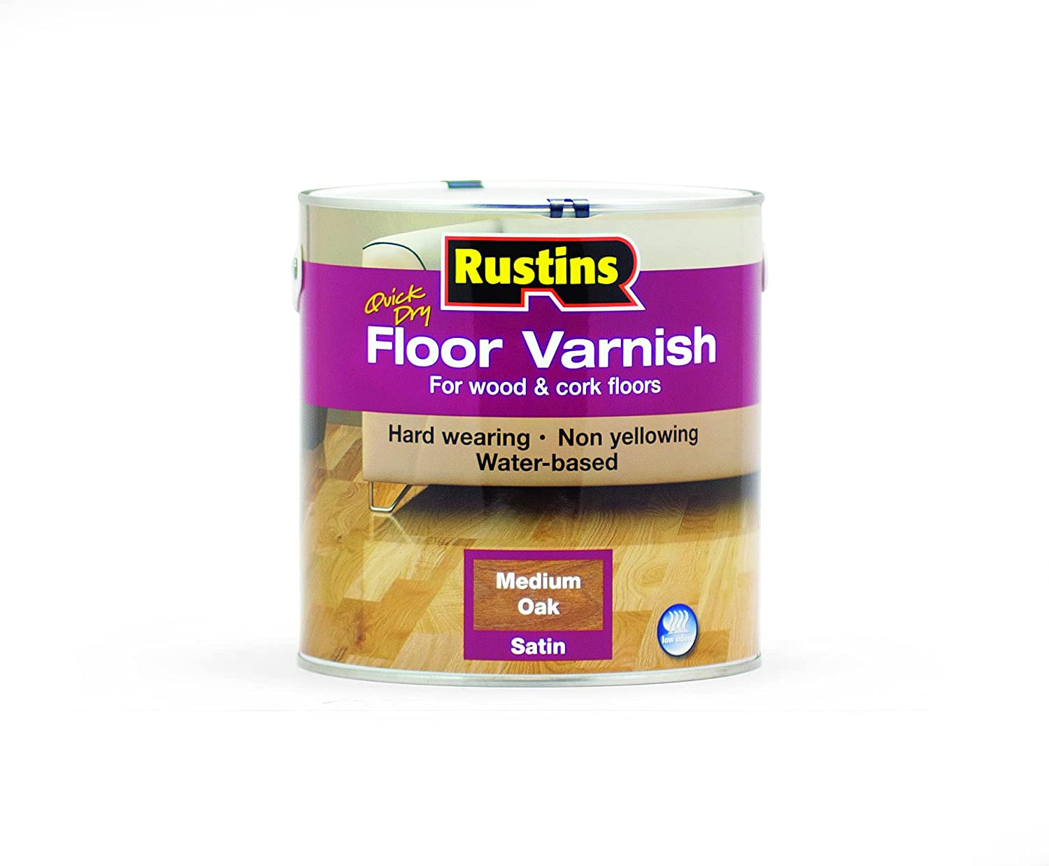RUSTINS FLOOR VARNISH MED OAK 2.5 LITRE. AFMO2500 \\\KD02708