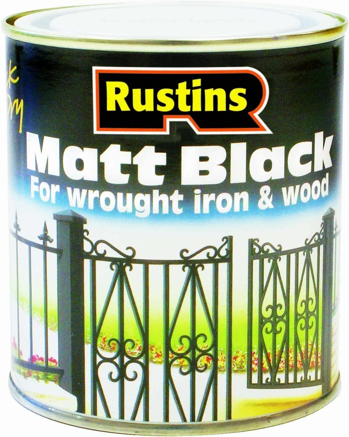 RUSTINS BLACK MATT 1LITRE. BLAM1000 \\\KD02723