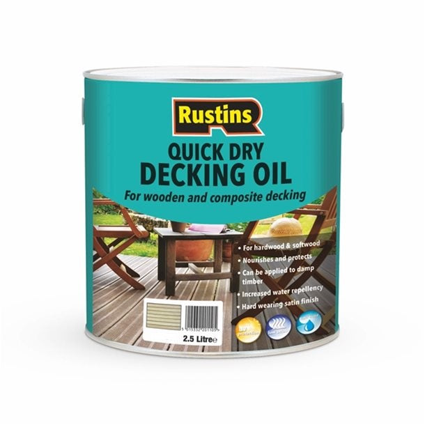 RUSTINS DECKING OIL NATURAL OAK 2.5 LITRE. DOOAW2500 \\\KD02746