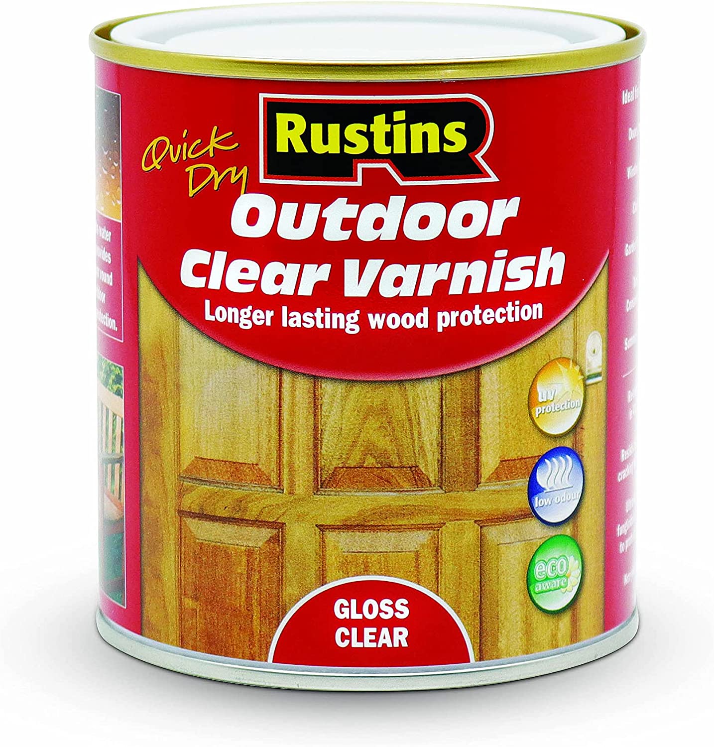 RUSTINS OUTDOOR CLEAR VARNISH GLOSS 500ML. EAVG500 \\\KD02748