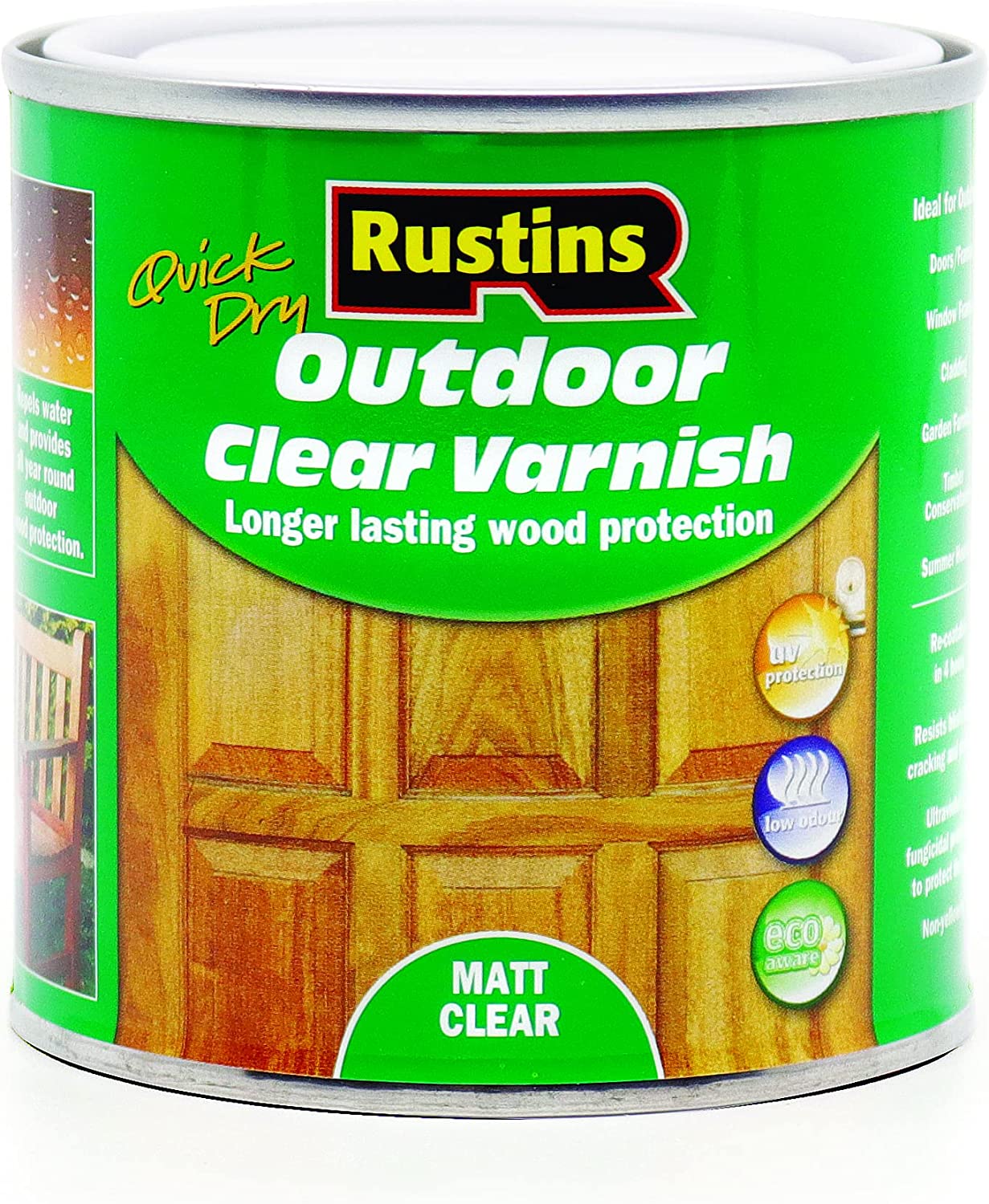 RUSTINS OUTDOOR CLEAR VARNISH MATT 250ML. EAVM250 \\\KD02749