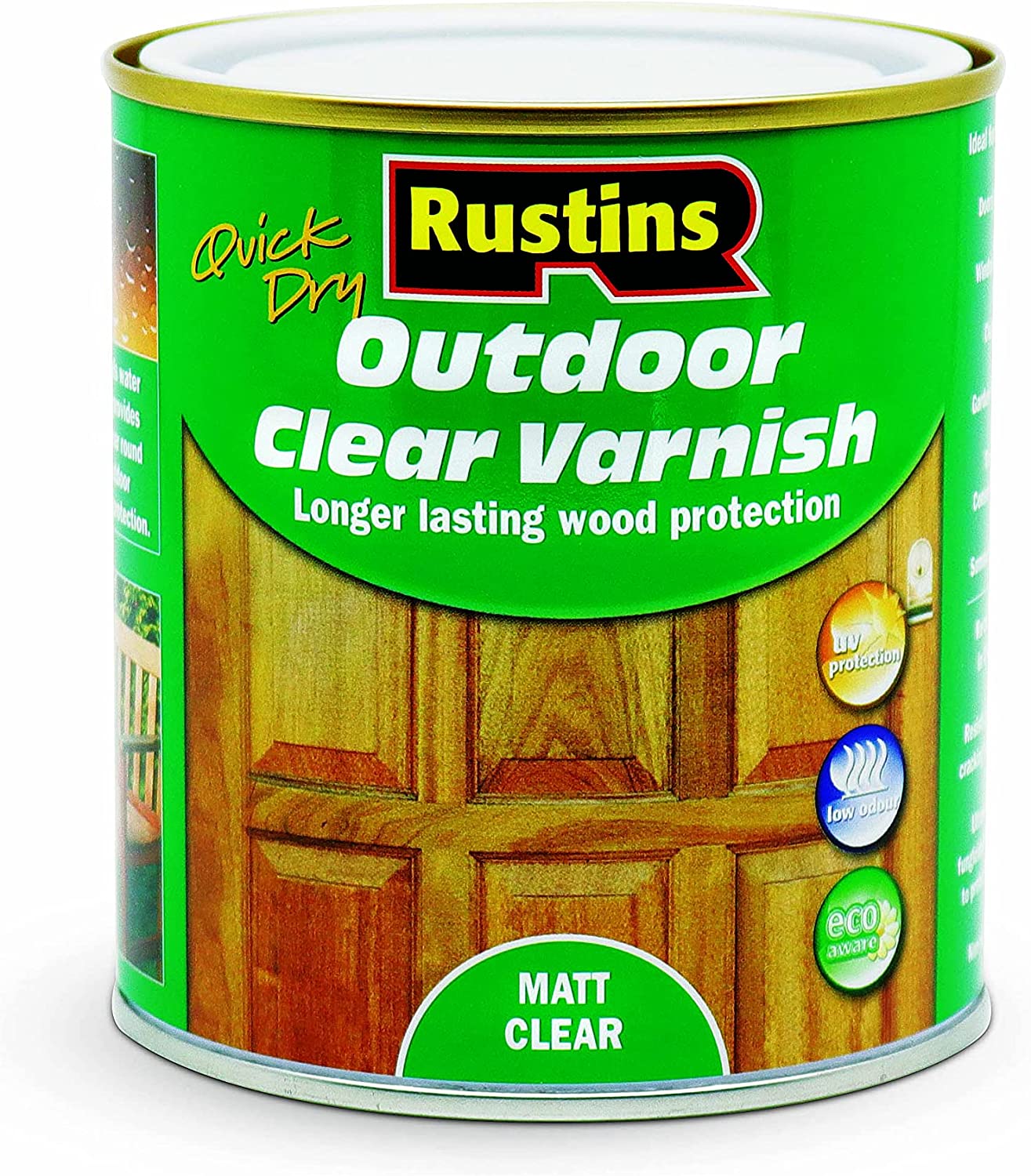 RUSTINS OUTDOOR CLEAR VARNISH MATT 500ML. EAVM500 \\\KD02750