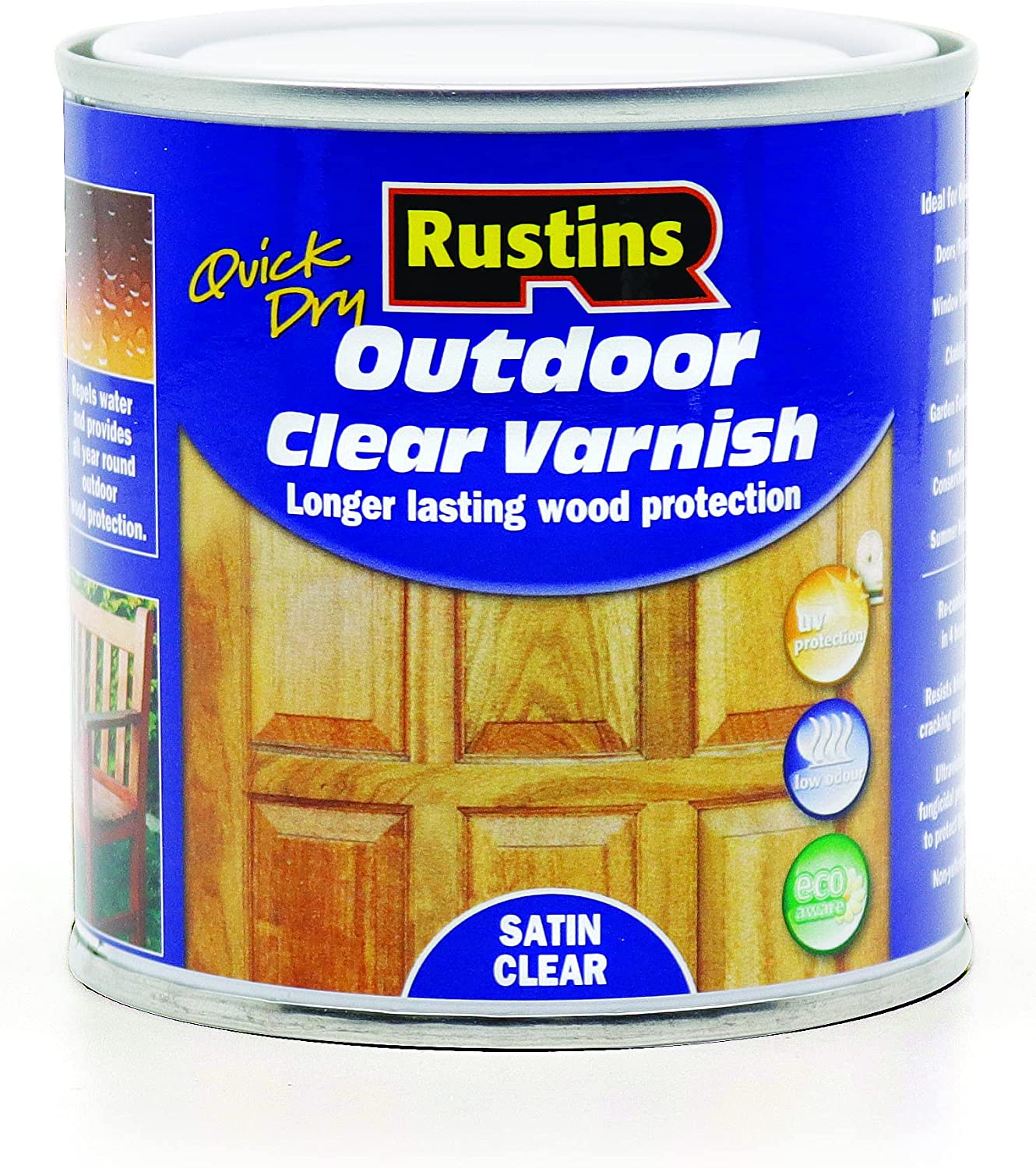 RUSTINS OUTDOOR CLEAR VARNISH SATIN 250ML. EAVS250 \\\KD02751