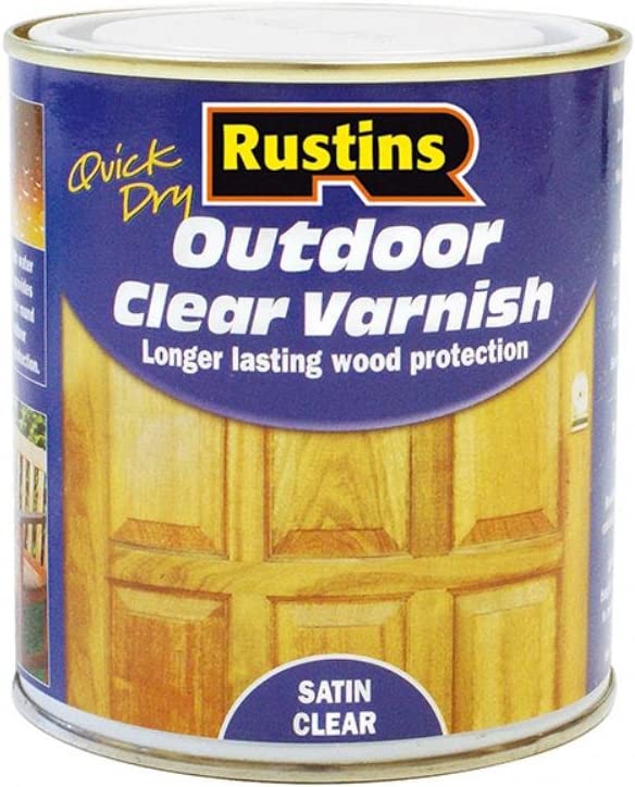 RUSTINS OUTDOOR CLEAR VARNISH SATIN 500ML. EAVS500 \\\KD02752