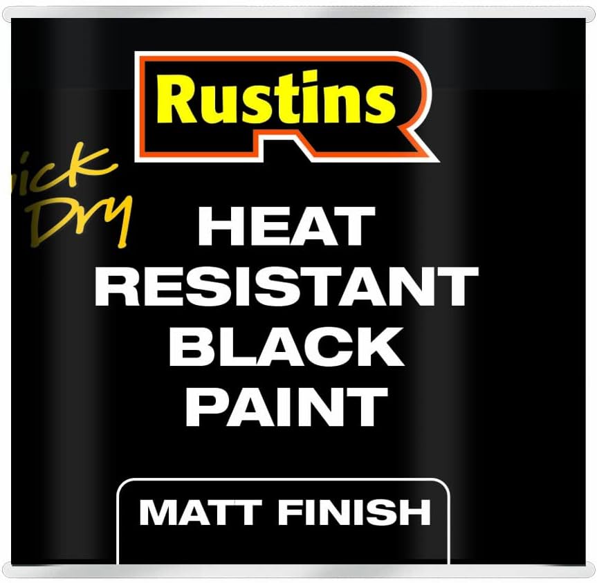 RUSTINS HEAT RESISTANT BLACK PAINT 250ML. HRMB250 \\\KD02770