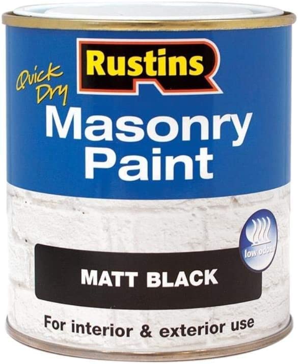 RUSTINS MASONRY PAINT BLACK 250ML. MASPB250 \\\KD02771