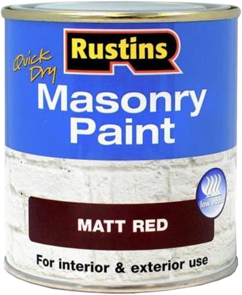 RUSTINS MASONRY PAINT RED 250ML. MASPR250 \\\KD02773