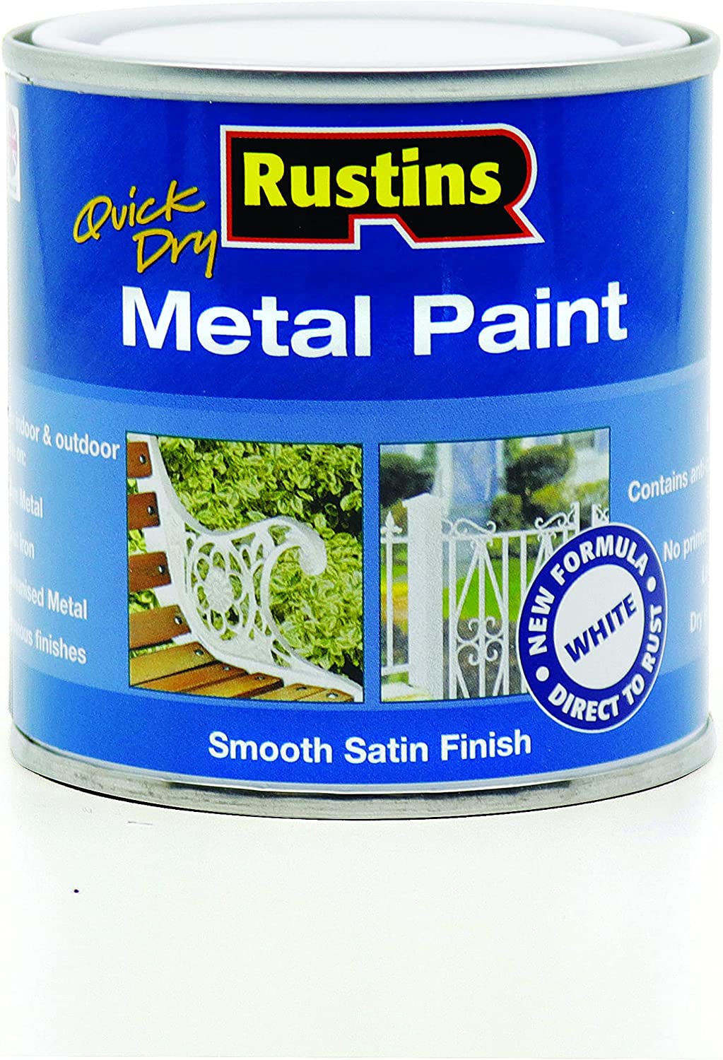 RUSTINS METAL PAINT WHITE 250ML. MPWH250 \\\KD02780