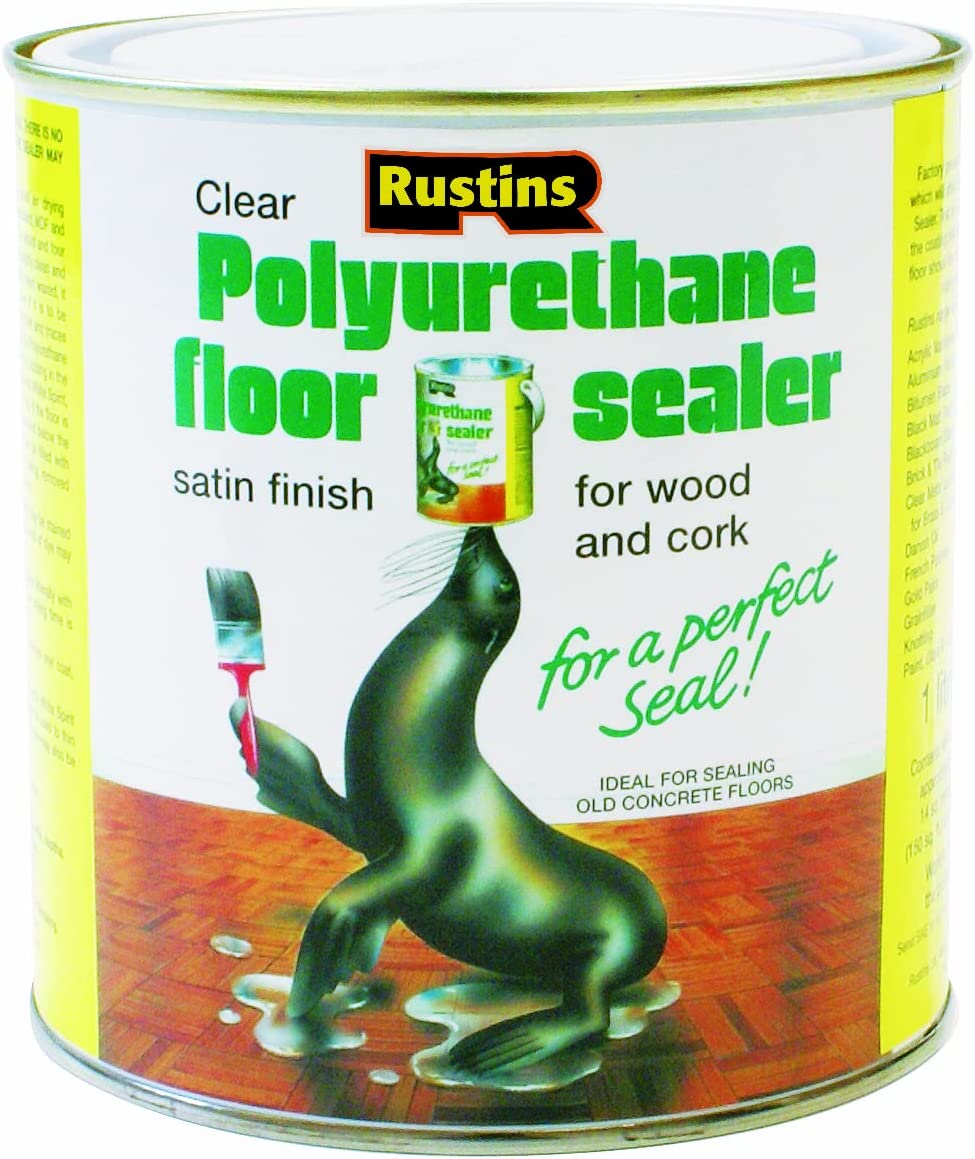 RUSTINS POLY FLOOR SEAL SATIN 1 LITRE. PSFS1000 \\\KD02786