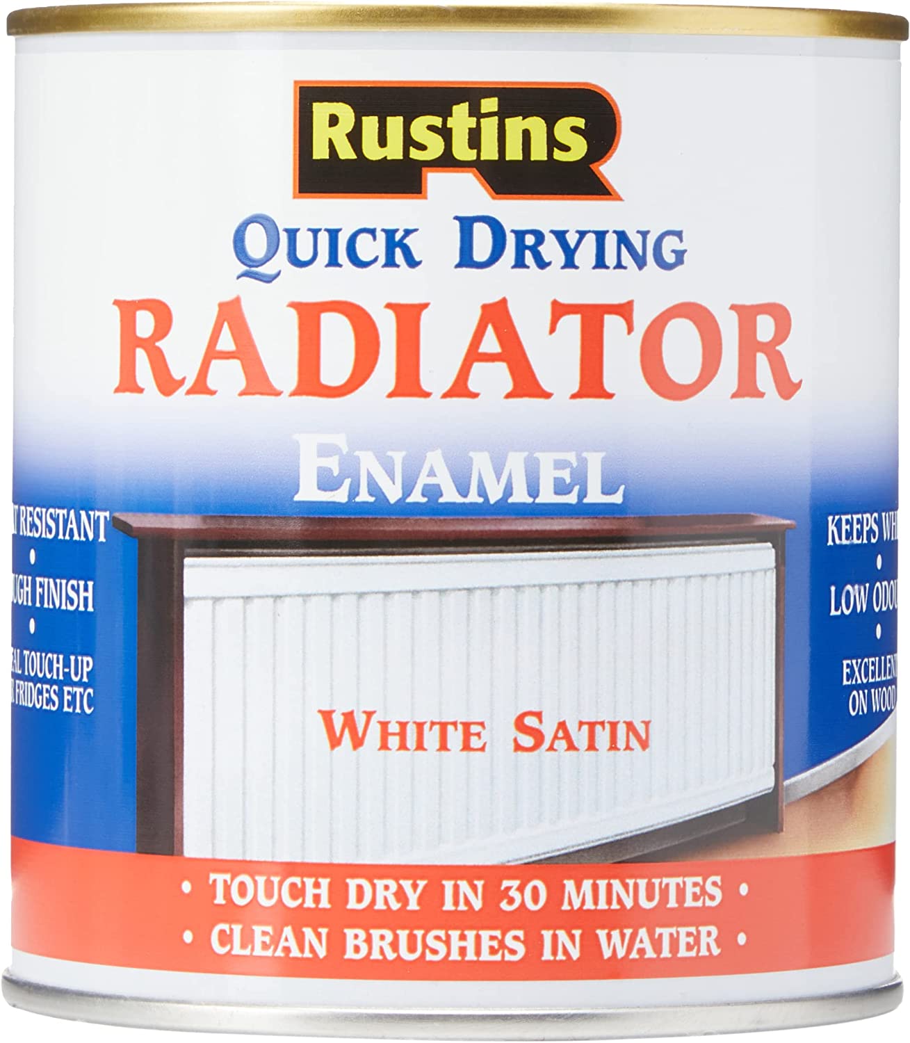 RUSTINS QUICK DRY RADIATOR PAINT SATIN 500ML. RADS500 \\\KD02789
