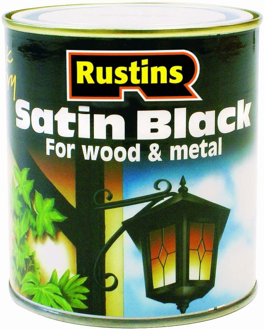 RUSTINS SATIN BLACK 500ML. SATB500 \\\KD02792