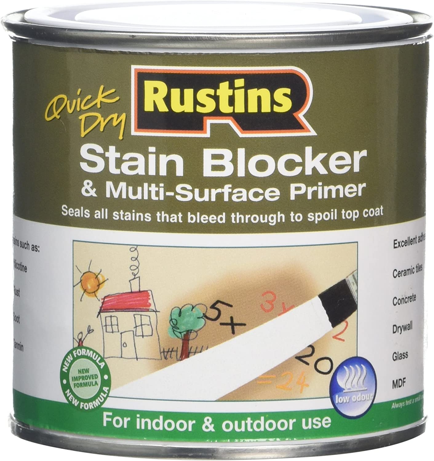 RUSTINS STAIN BLOCKER & MULTI SURFACE PRIMER 250ML. SBMP250 \\\KD02793