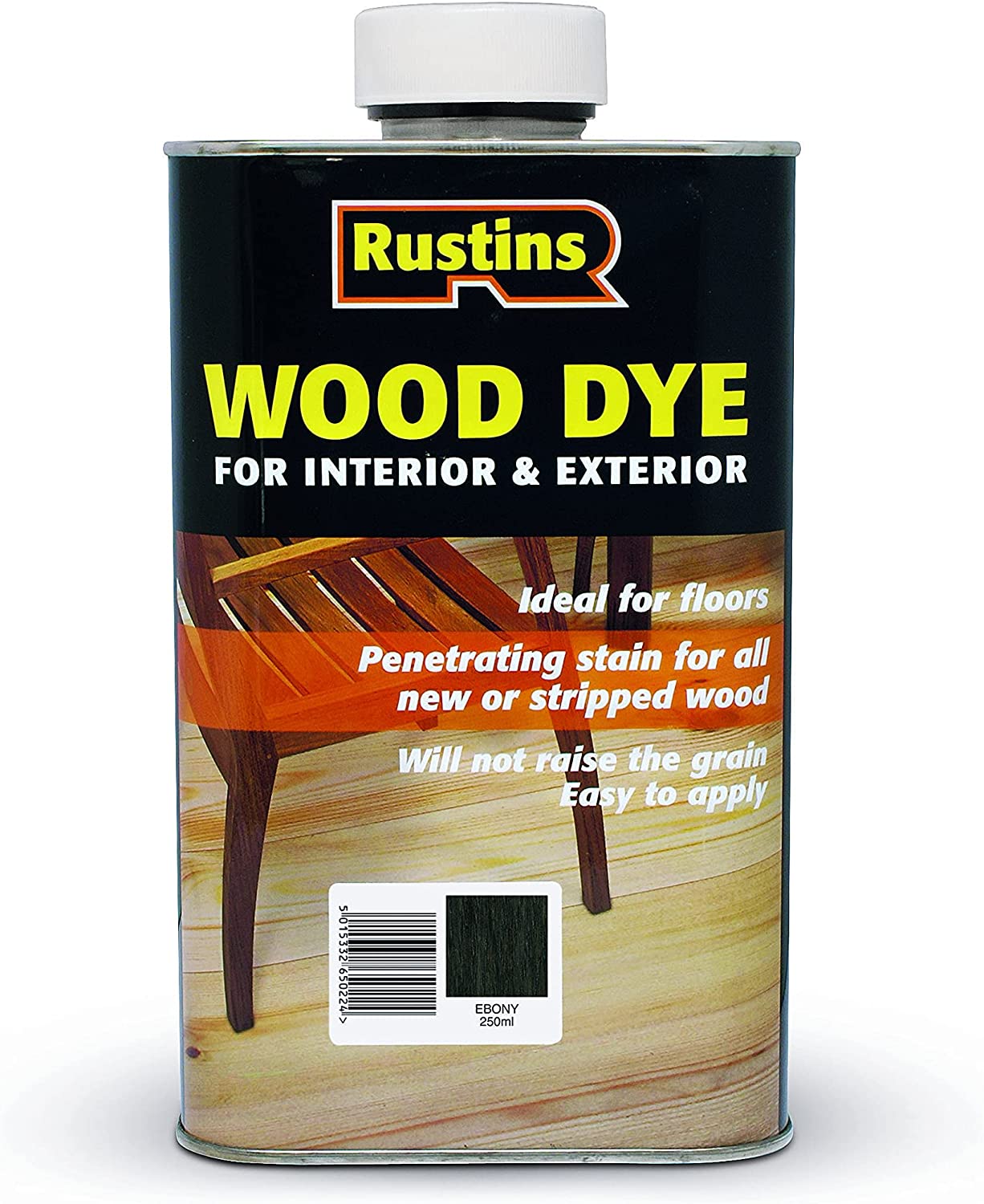 RUSTINS WOOD DYE EBONY 250ML. WDEB250 \\\KD02832