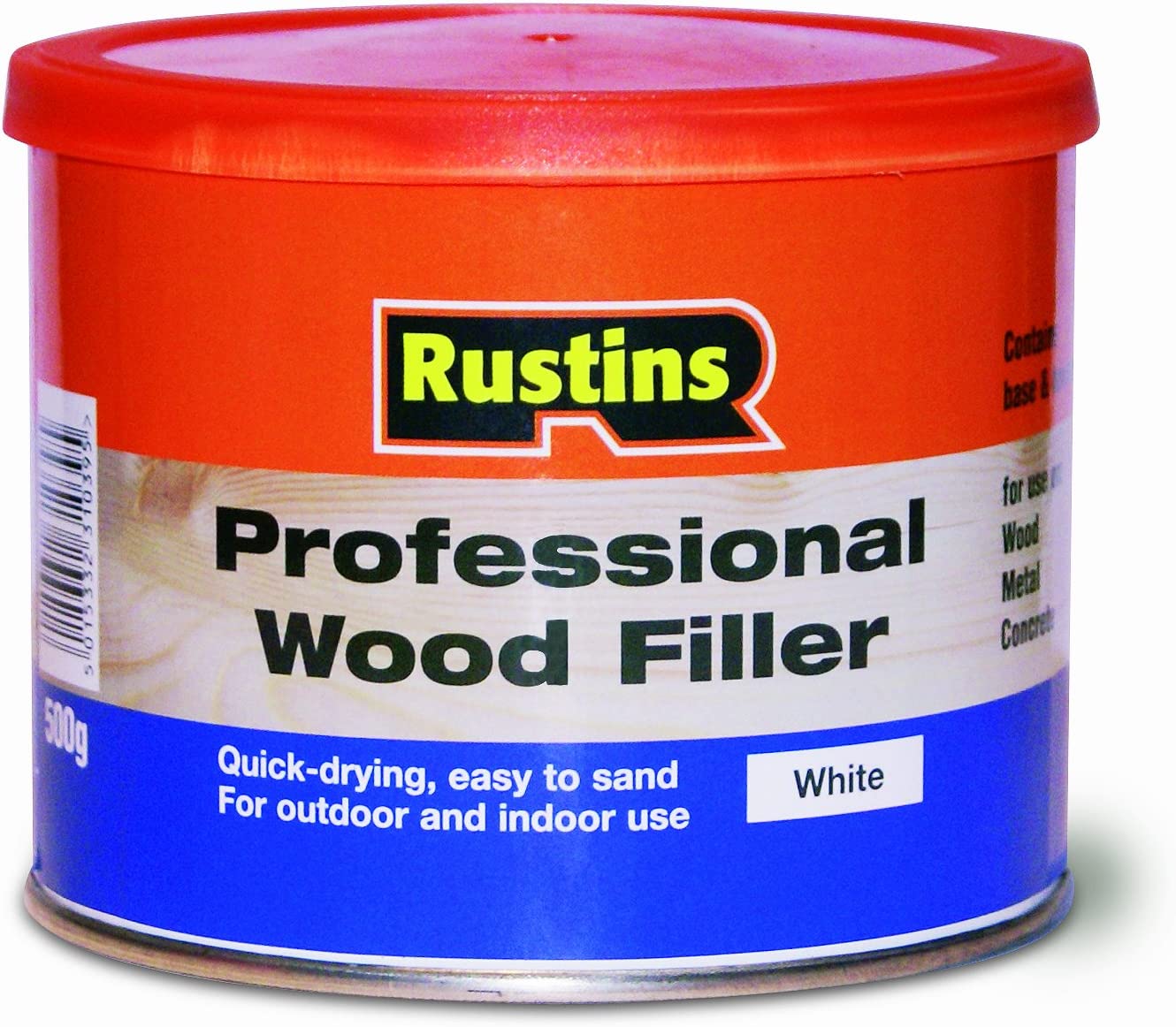 RUSTINS PROFESSIONAL WOOD FILLER WHITE 500G. WOPW500 \\\KD02845