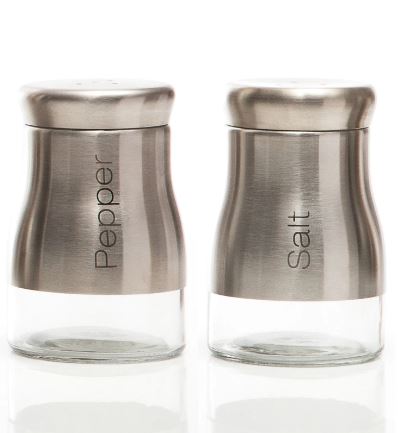 SABICHI STAINLESS STEEL SALT & PEPPER SETÂ . 102546 \\\KD02856