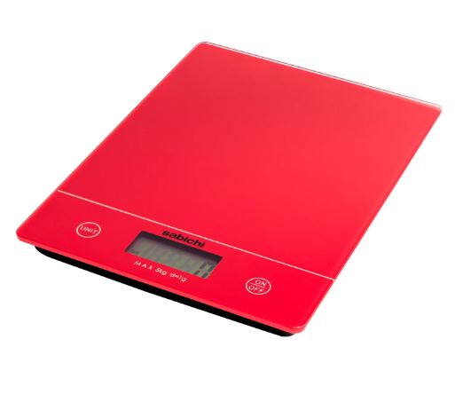 SABICHI KITCHEN DIGITAL SCALE RED 5KG. 195296 \\\KD02863