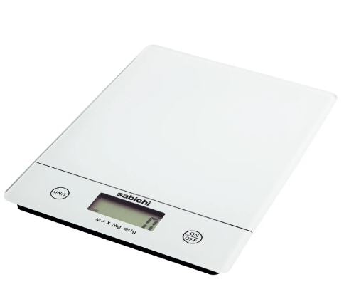 SABICHI KITCHEN DIGITAL SCALE WHITE 5KG. 195302 \\\KD02864
