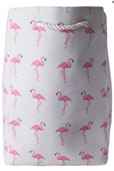 SABICHI FLAMINGO CANVAS STORAGE / LAUNDRY BAG WITH ROPE. 199430 \\\KD02869
