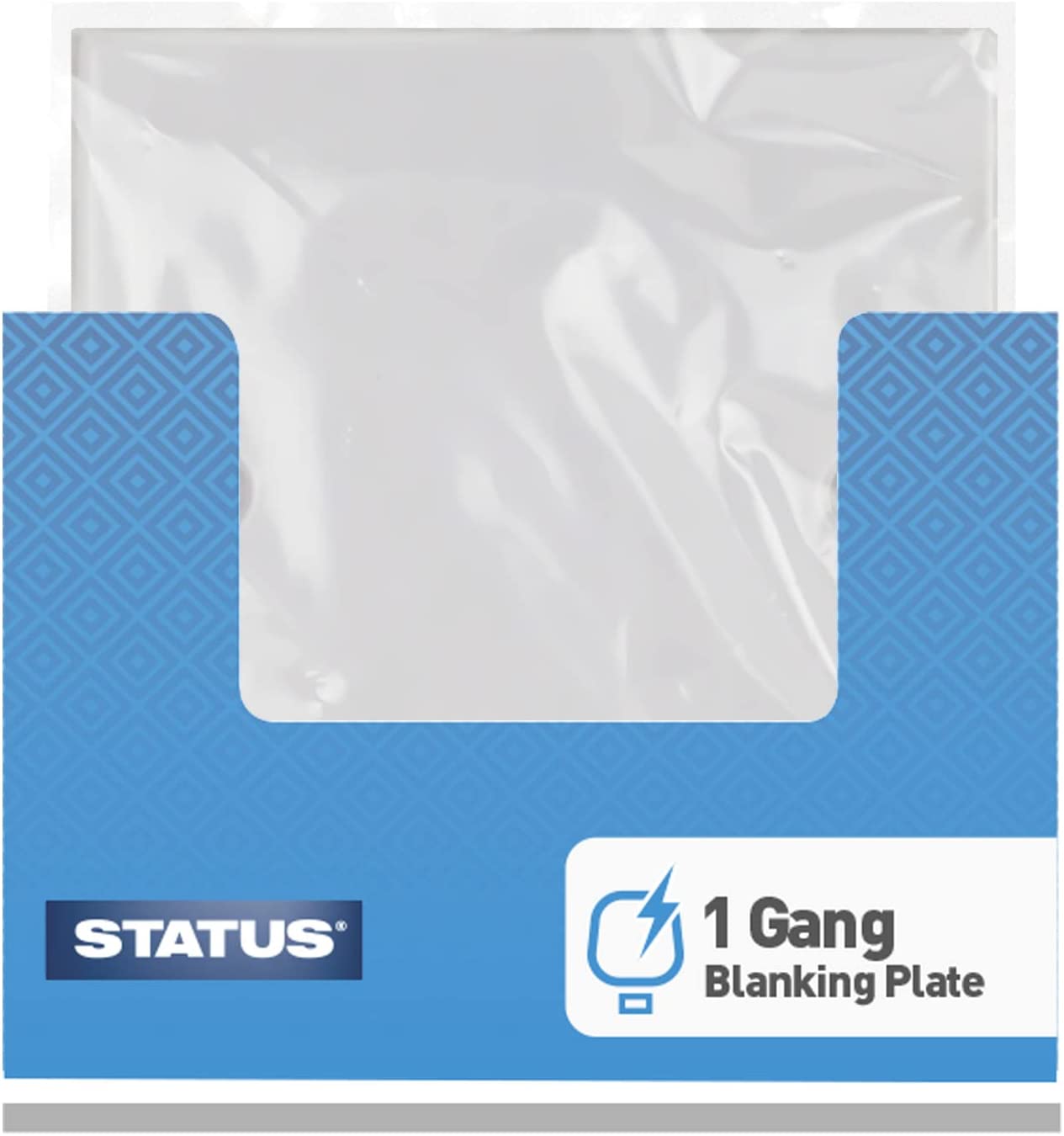 STATUS 1 GANG BLANK PLATE. SSBPB22 \\\KD02883