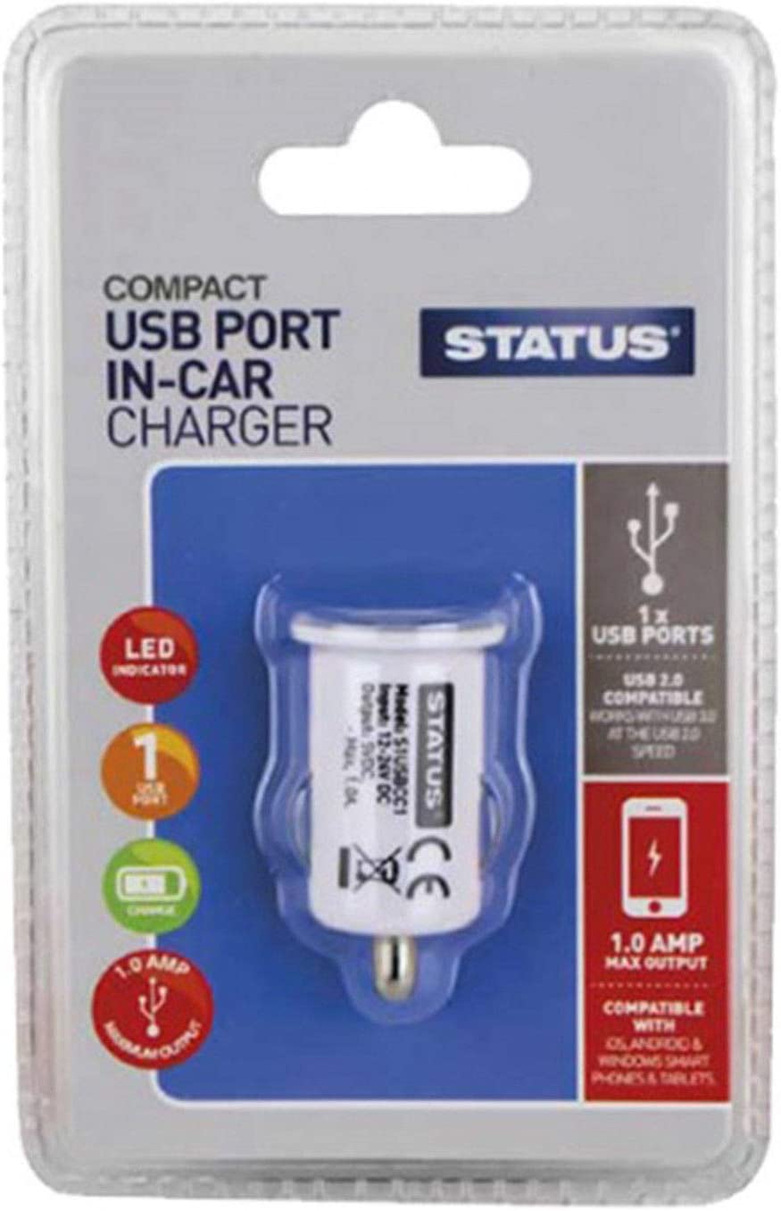 STATUS 1A USB CAR CHARGER. S1USBCC1PK6 \\\KD02884