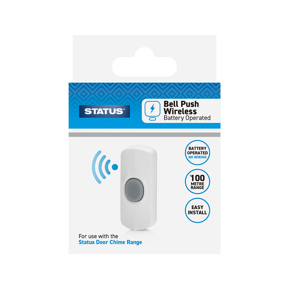 STATUS WIRELESS DOOR BELL / CHIME 150M RANGE 32 MELODIES. SDBP1PK10 \\\KD02917