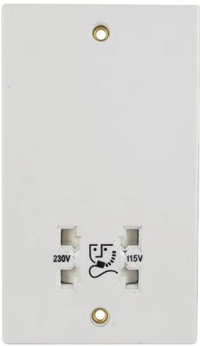 STATUS 115V AND 230V DUAL VOLTAGE SHAVER SOCKET. S115/230DVSSB4 \\\KD02934
