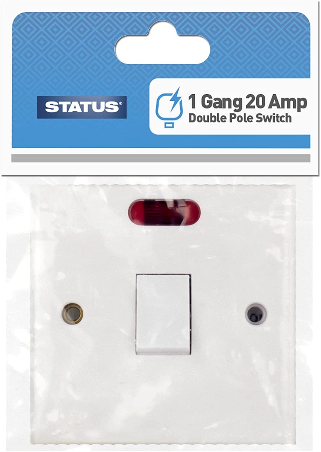 STATUS 20A DOUBLE POLE SWITCH. S20ADPSWNB4 \\\KD02944