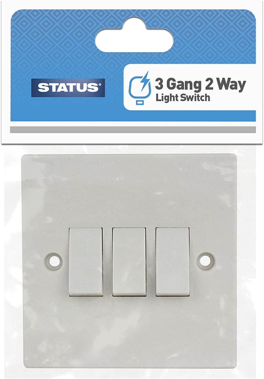 STATUS TRIPLE / 3 GANG 2 WAY LIGHT SWITCH. S3G2WLS5 \\\KD02959