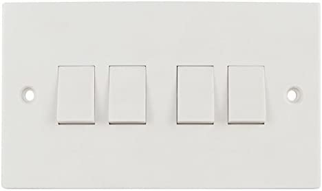 STATUS 4 GANG 2 WAY LIGHT SWITCH. S4G2W10AWLSB5 \\\KD02961