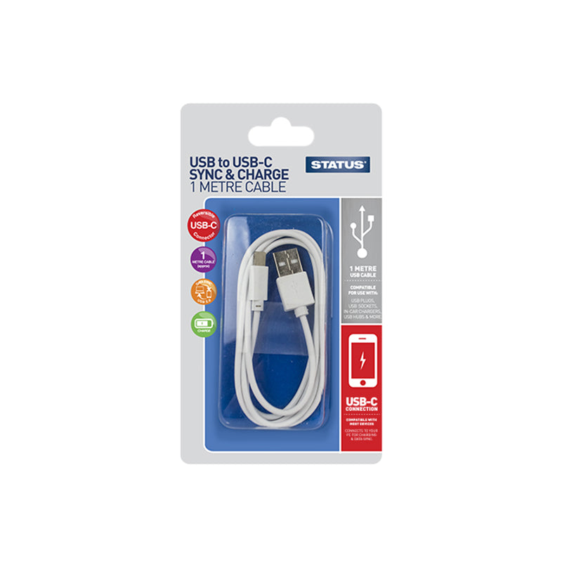 STATUS USB 3.1 TYPE C CHARGING SYNC CABLE. SPCTC3.1USB1PK6 \\\KD03013