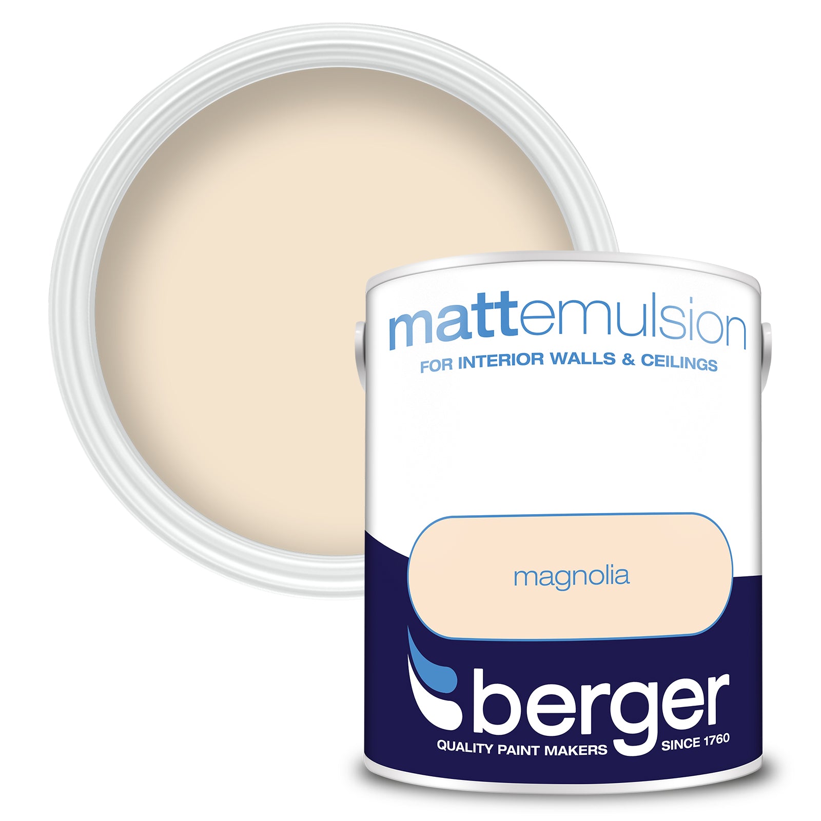 BERGER MATT EMULSION MAGNOLIA 5L. 5020244 \\\KD03064