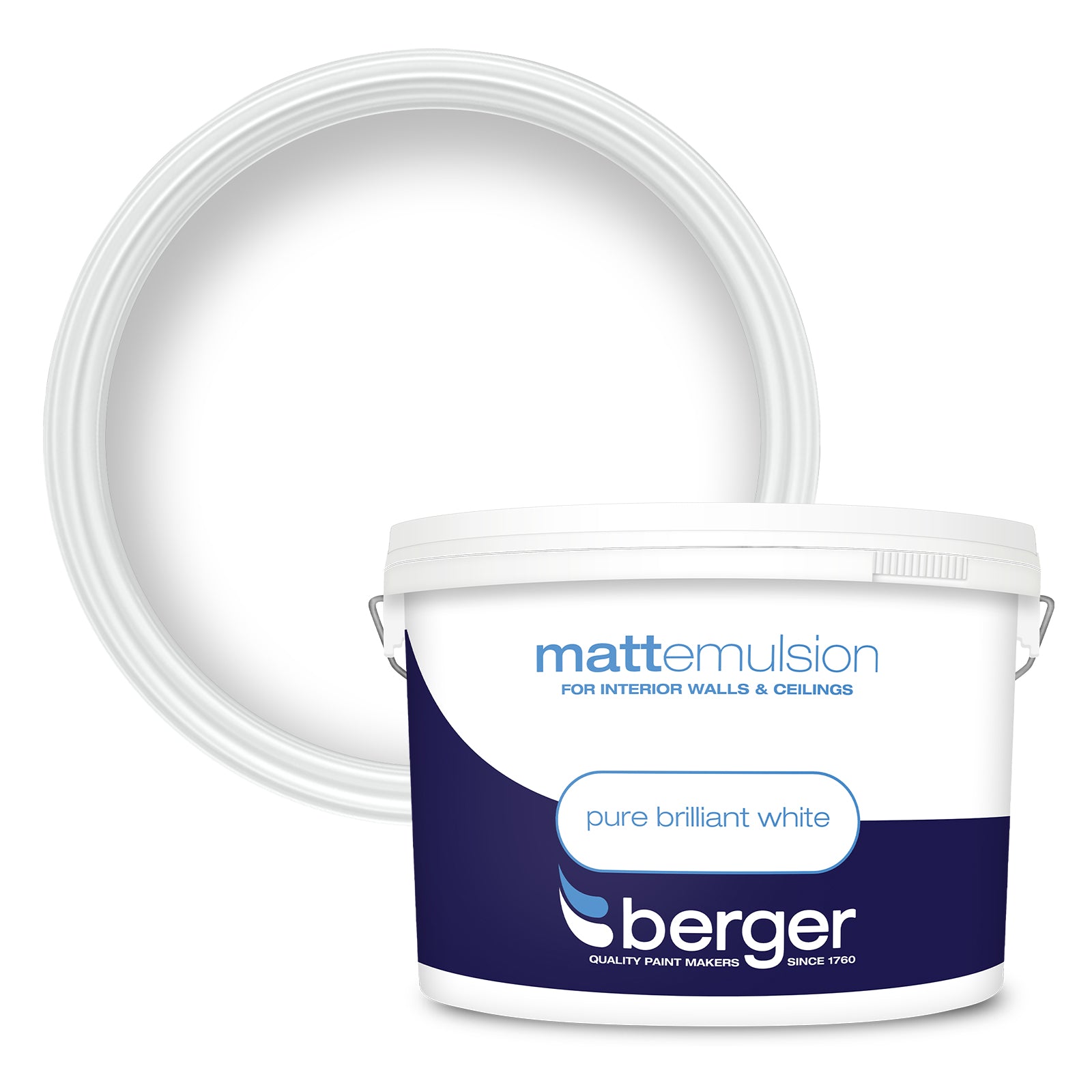 BERGER MATT EMULSION BRILLIANT WHITE 10L. 5020267 \\\KD03069