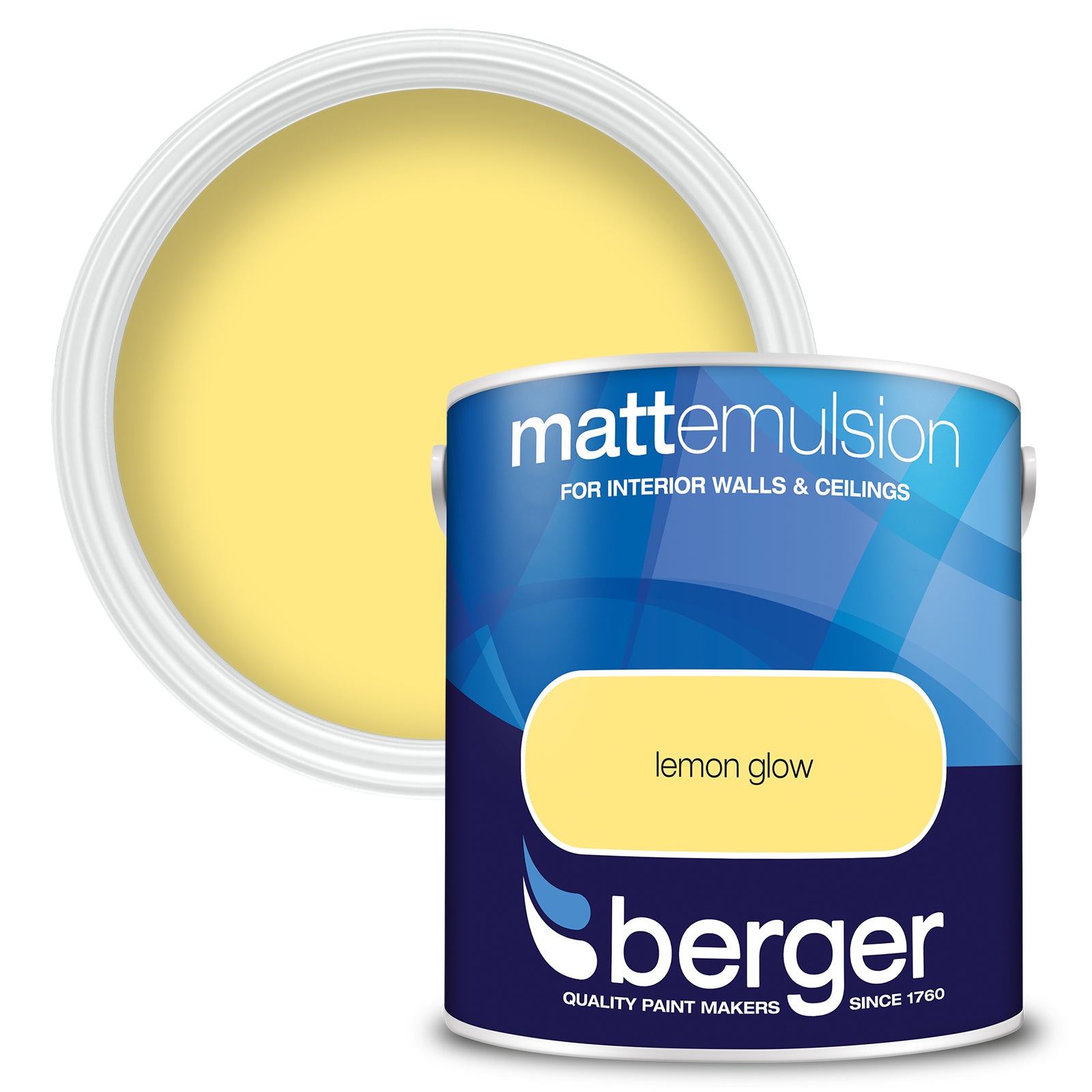 BERGER MATT EMULSION LEMON GLOW 2.5L. 5020299 \\\KD03070