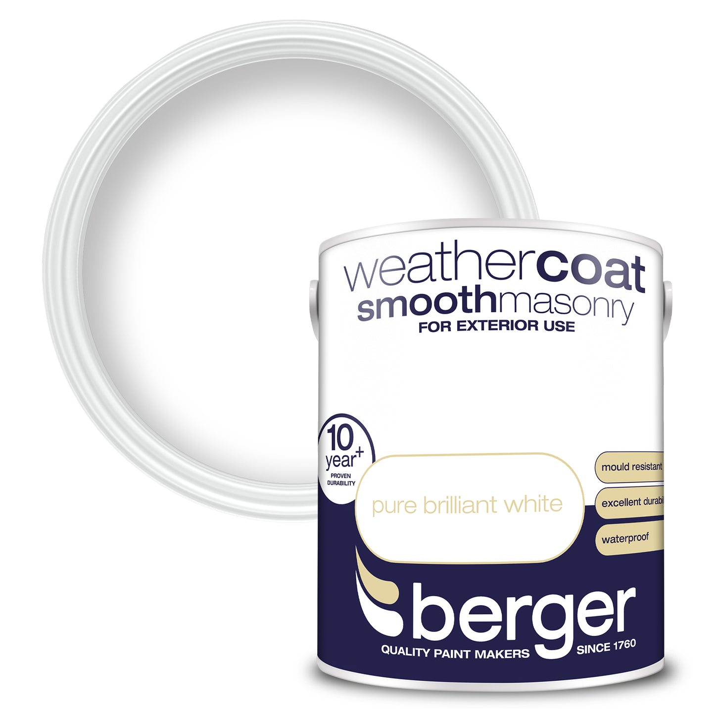 BERGER WEATHERCOAT BRILLIANT WHITE 5L. 5020542 \\\KD03077