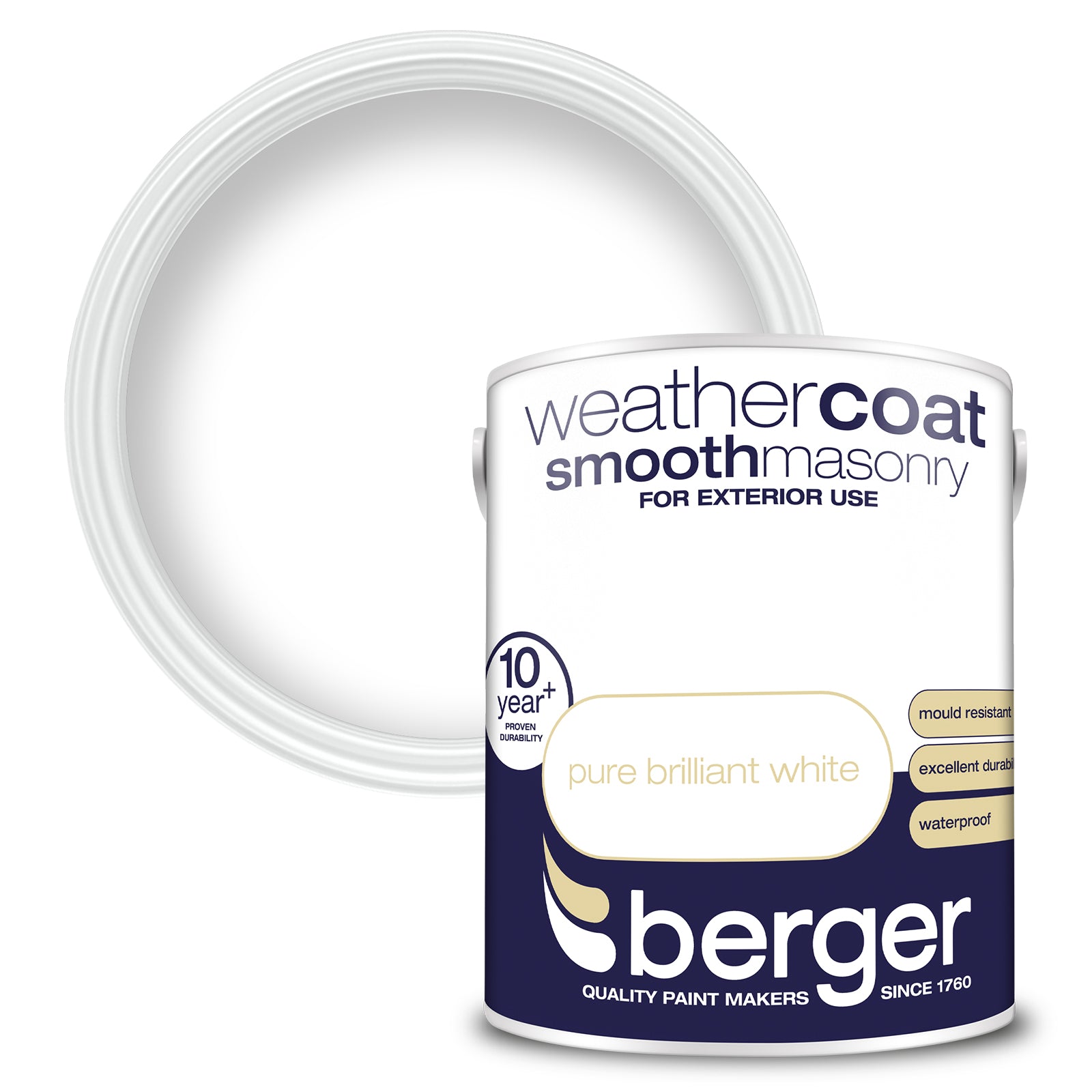 BERGER WEATHERCOAT BRILLIANT WHITE 5L. 5020542 \\\KD03077