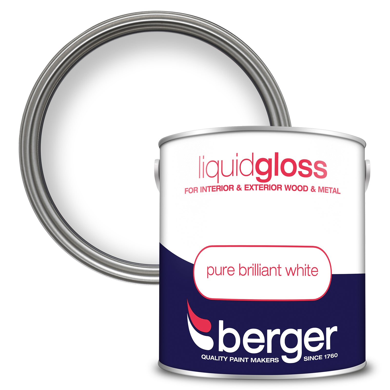 BERGER LIQUID GLOSS BRILLIANT WHITE 2.5L. 5026128 \\\KD03079