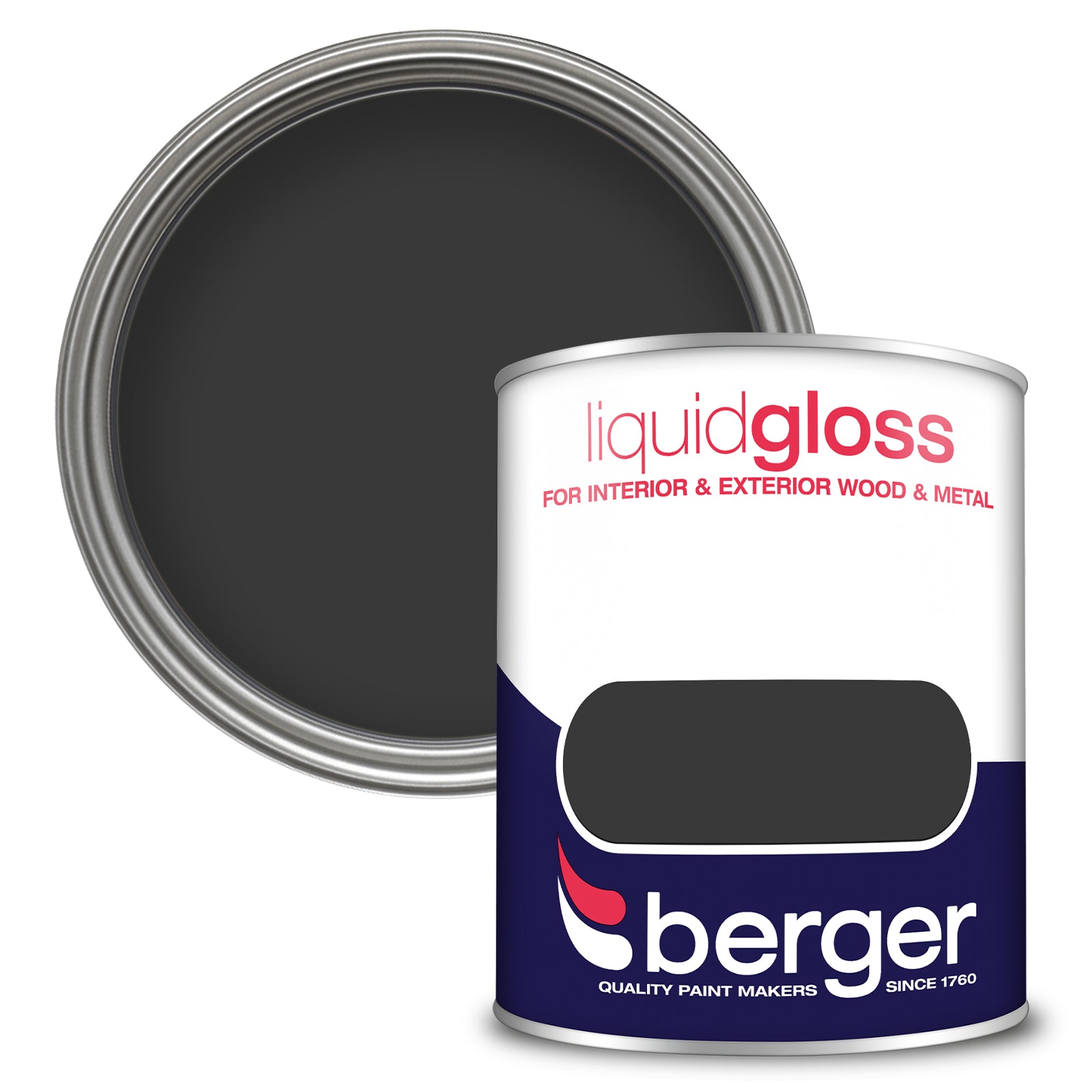 BERGER LIQUID GLOSS  BLACK 750ML. 5089571 \\\KD03087