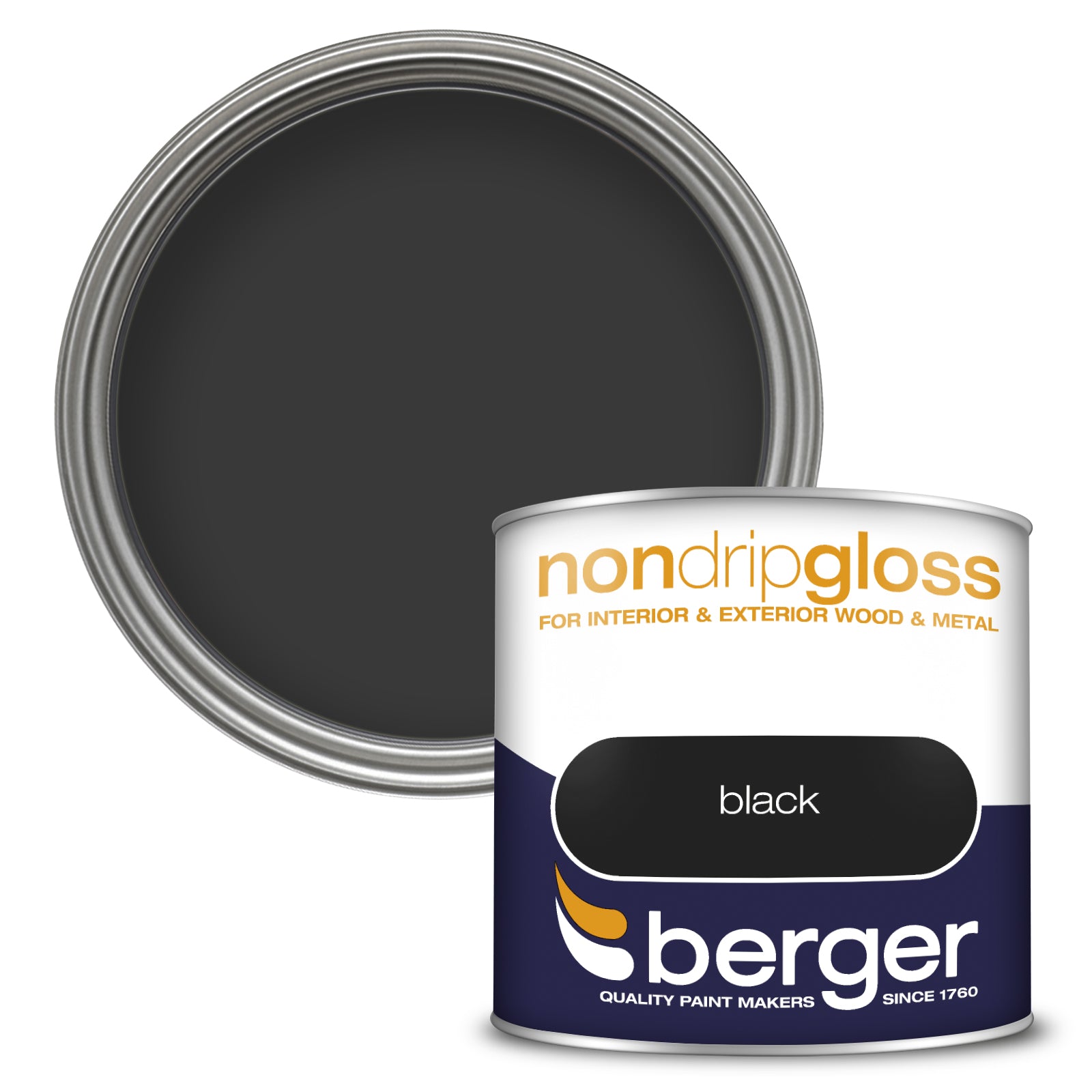 BERGER NON DRIP GLOSS BLACK 250ML. 5089600 \\\KD03090
