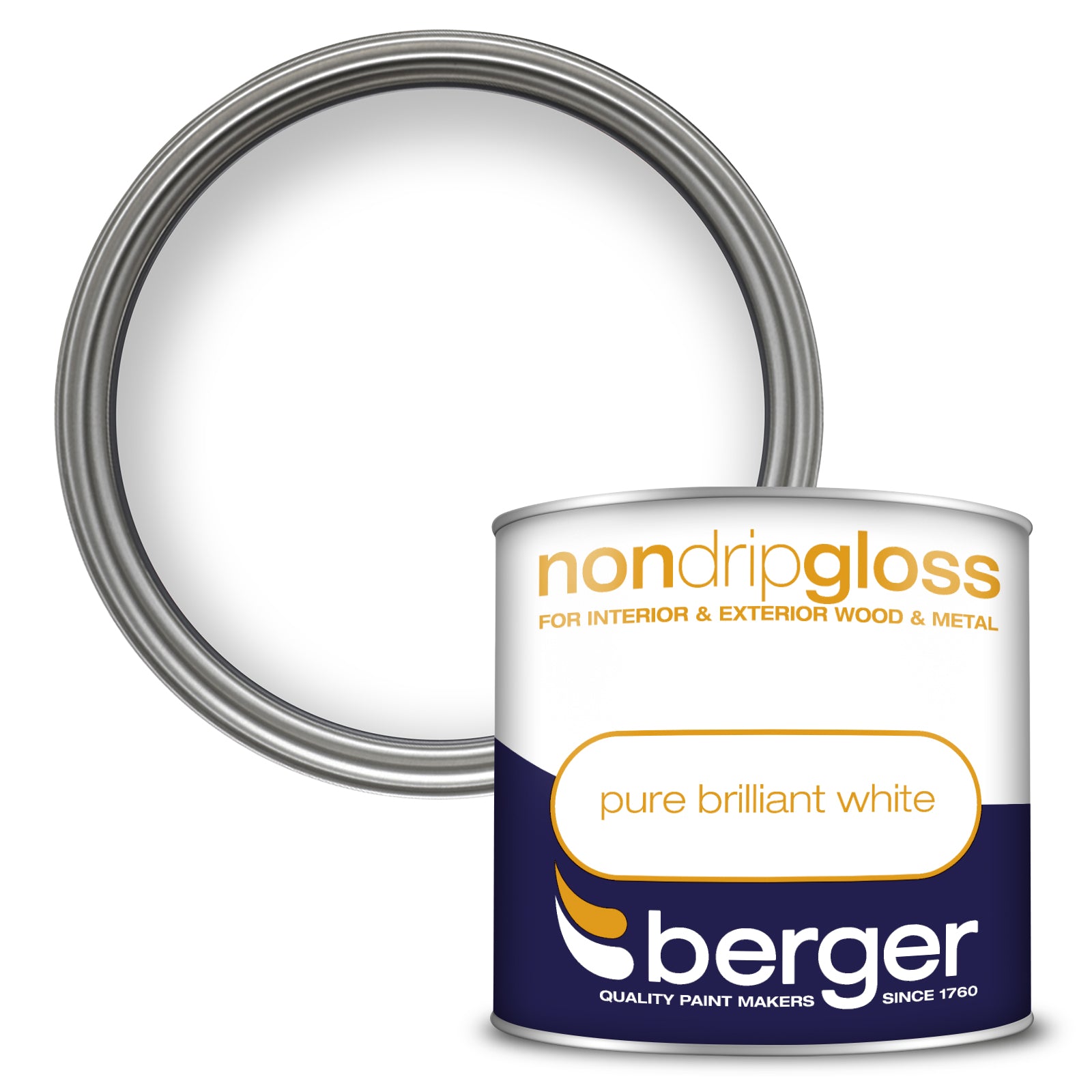BERGER NON DRIP GLOSS BRILLIANT WHITE 250ML. 5089603 \\\KD03092
