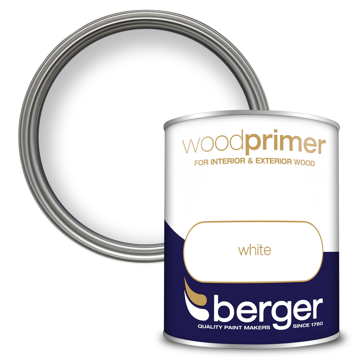 BERGER WOOD PRIMER WHITE 750ML. 5089641 \\\KD03100